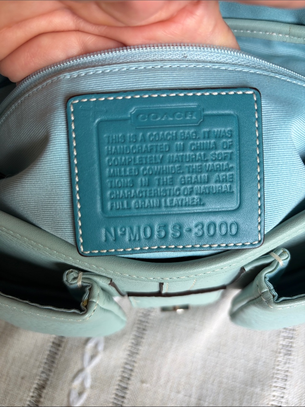 Vintage Coach SoHo HOBO RARE Light Turquoise Tiffany Blue - Picture 12 of 16